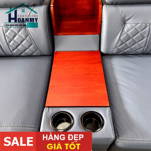 Ghế sofa da màu xanh
