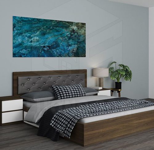 giường ngủ 2 ngăn kéo đầu bọc nệm