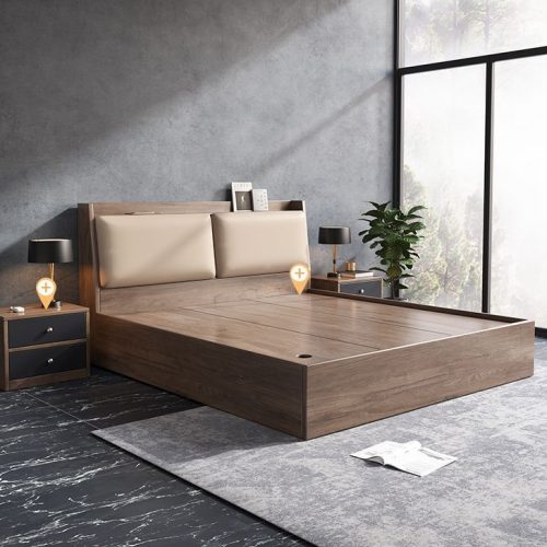 Giường bọc da đầu giường HM46