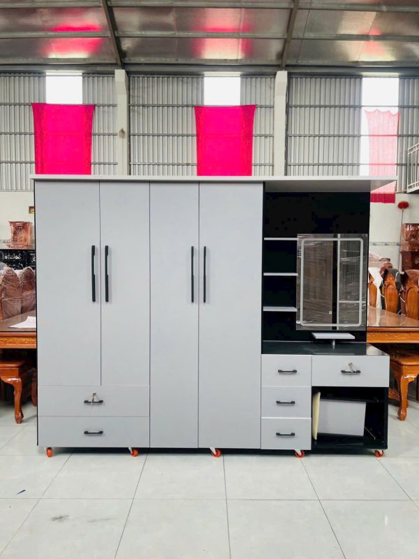 TỦ QUẦN ÁO NHỰA KẾT HỢP BÀN TRANG ĐIỂM